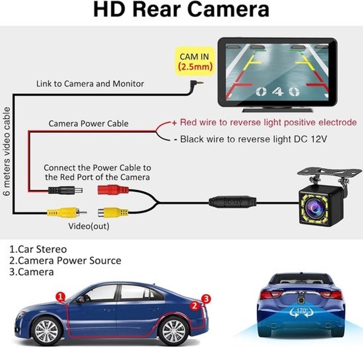 Draadloze CarPlay en Android Auto Adapter met Camera Ondersteuning