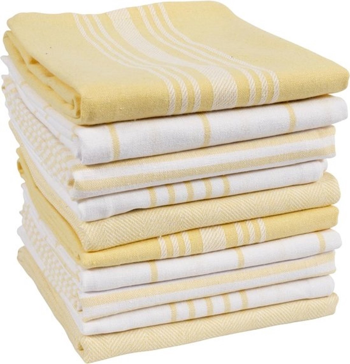 Set van 10 Keukendoeken - Zacht en Zeer Absorberend - Voor Drogen en Schoonmaken