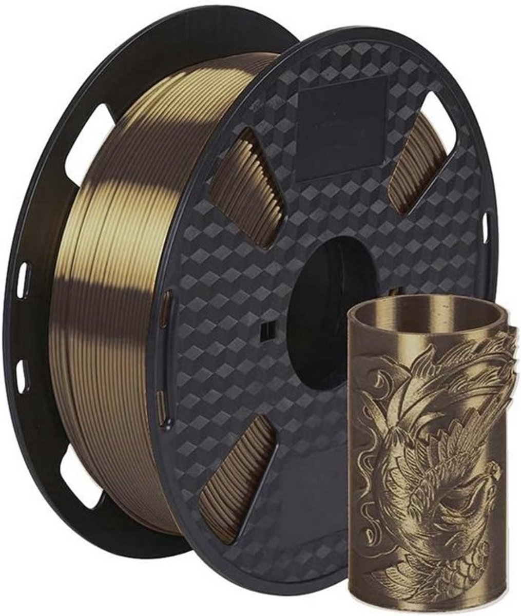 Zijdeachtige Glanzende Mokka Bruin PLA 3D Printing Filament 1.75 mm - 1 KG Spoel voor FDM Printers