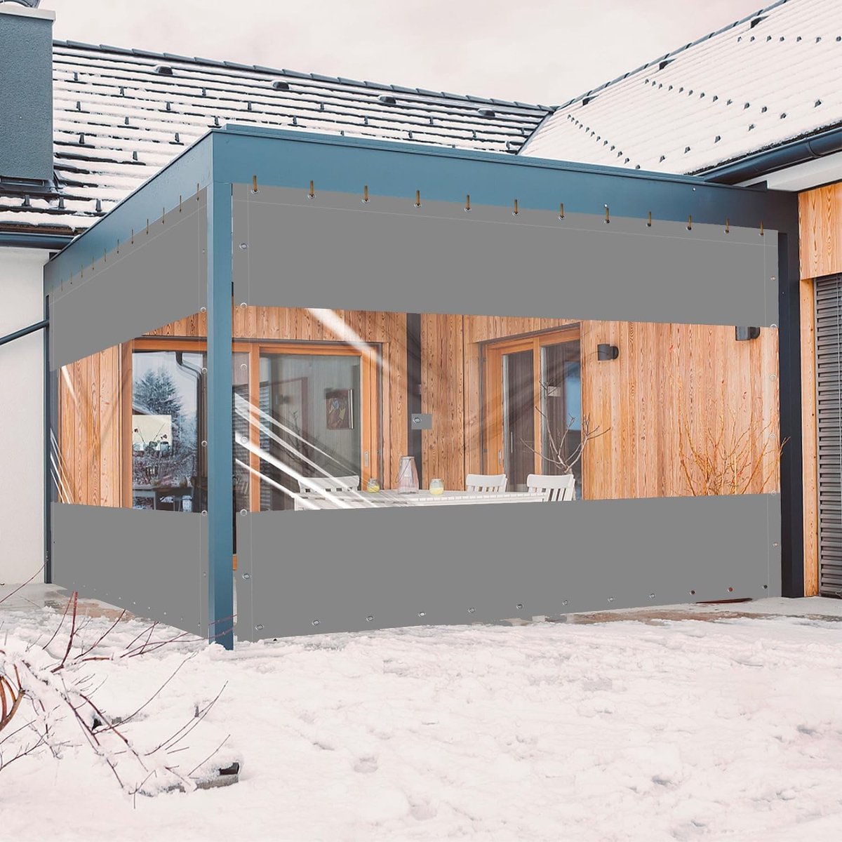 Dekzeil - Grijs - 2,5 x 3 m - Waterdicht en Winddicht - Voor Paviljoen en Veranda