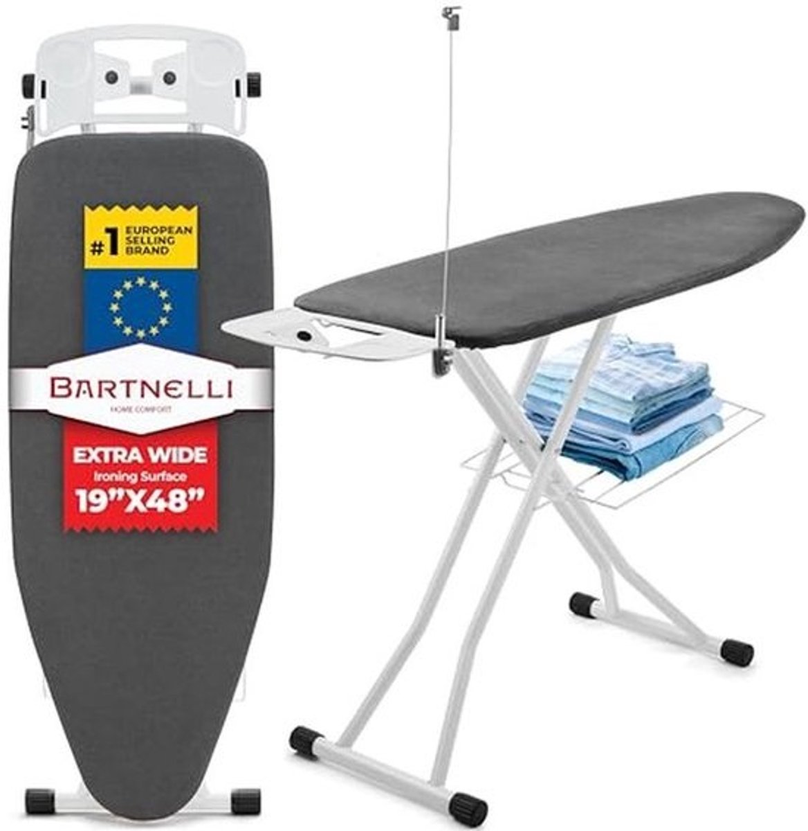 Extra brede Pro strijkplank 19x48 inch - Perfect voor professioneel strijken