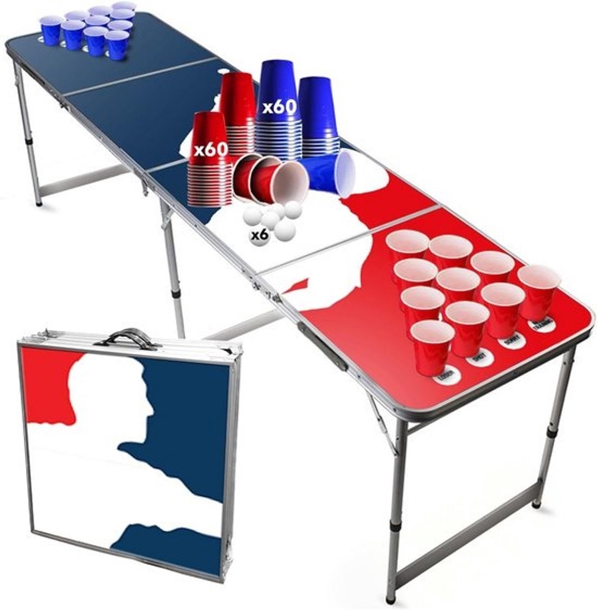 Professionele Beer Pong Tafel Set met Bekerhouders en Ballen
