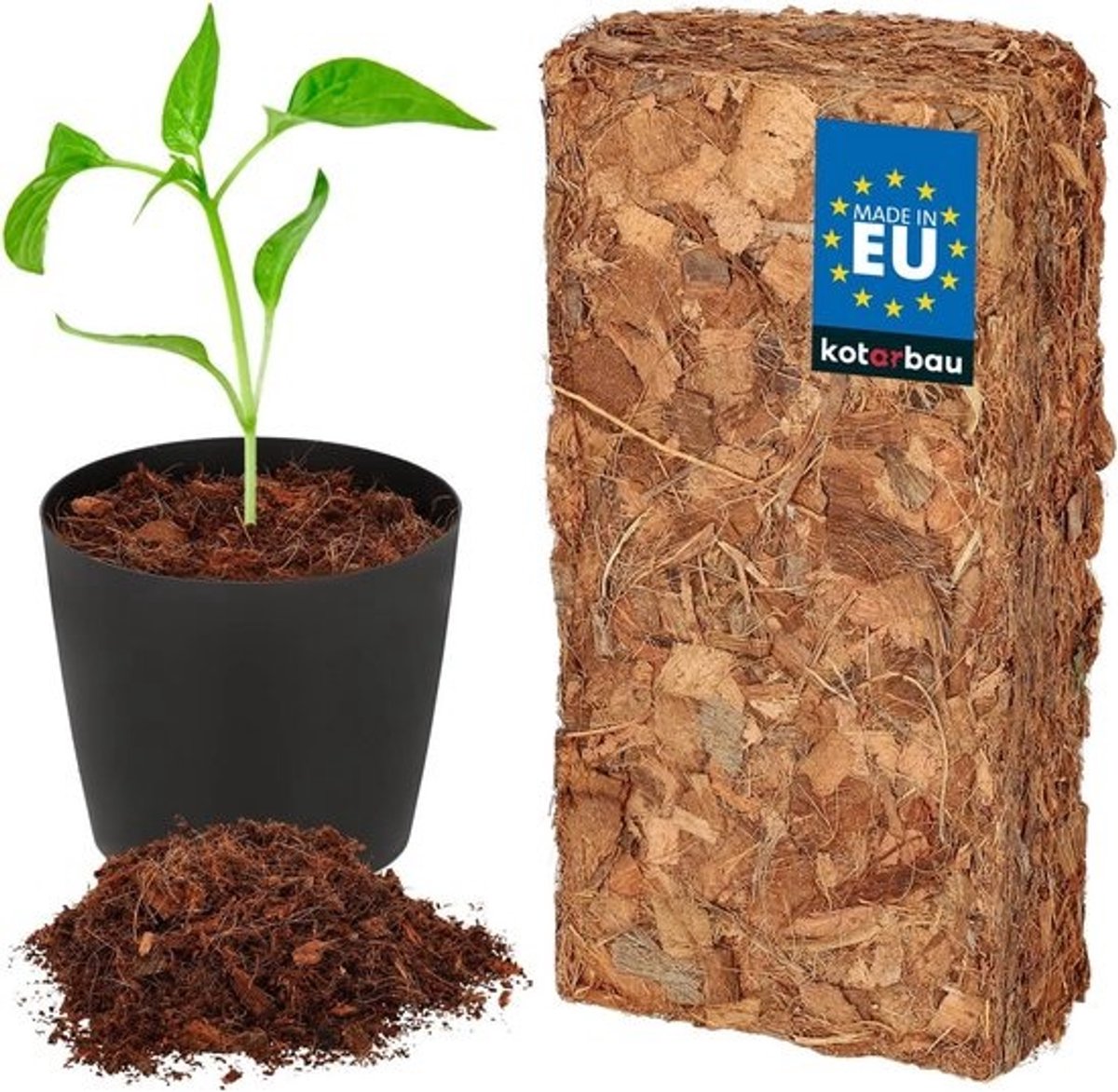 Turfvrije Kokosgrond voor Planten en Terraria - 5 Liter Potgrond van Kokosvezels