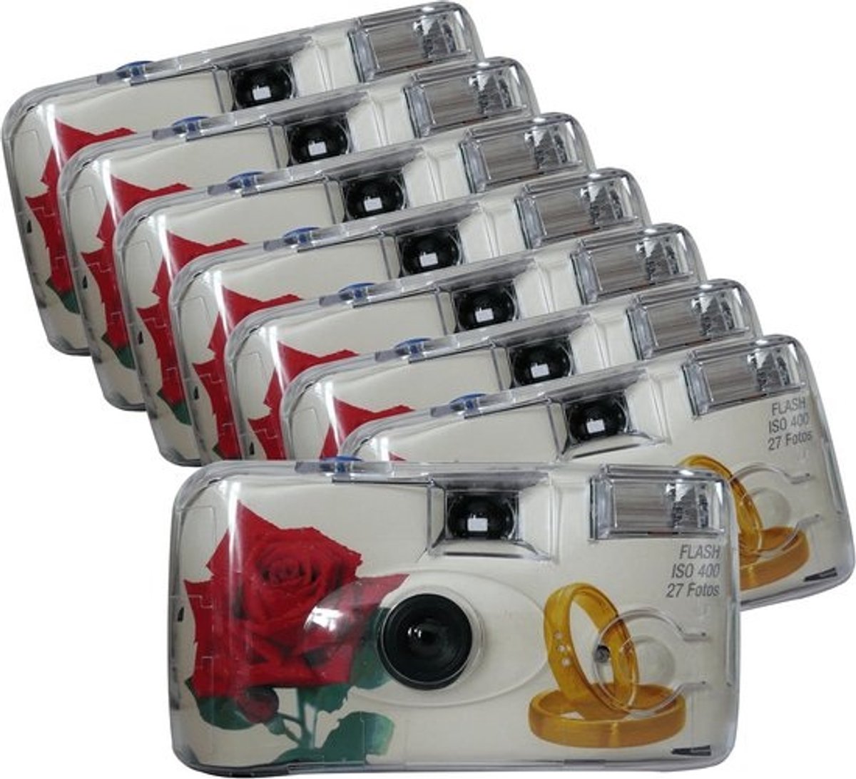 Wegwerfcamera met Flits - Filmcamera voor Snapshots en Fotosets (Wit)