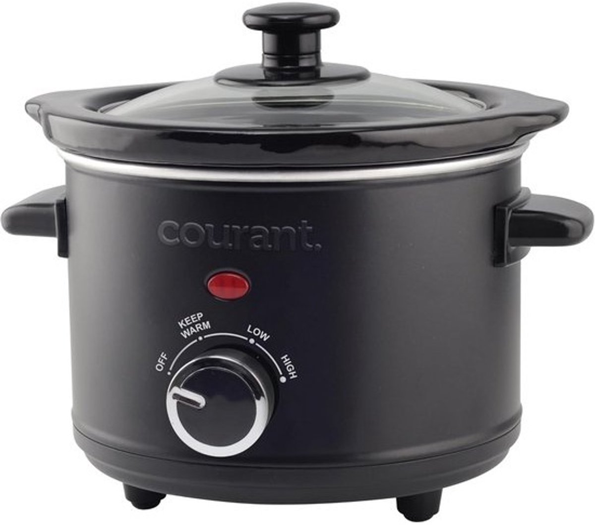 Mini Slowcooker met Eenvoudige Instellingen - Vaatwasserbestendig - RVS, Zwart