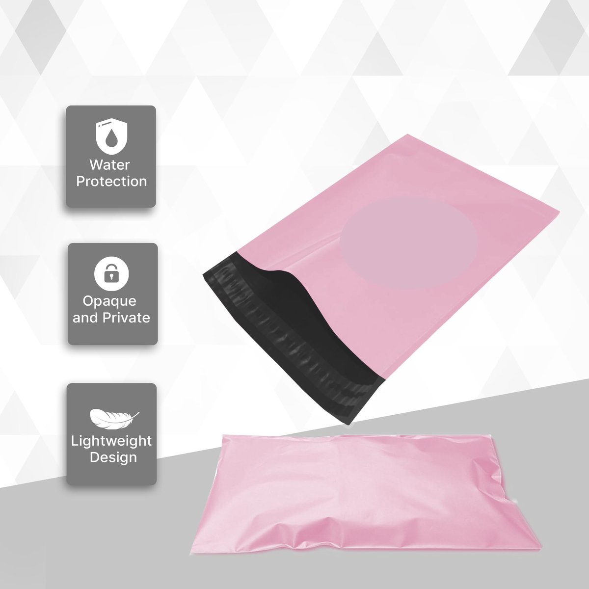 delka Postzakken, duurzame roze polymailerzakken, scheurbestendige verzendenveloppen voor kleding, documenten, sterke - ShopVlot