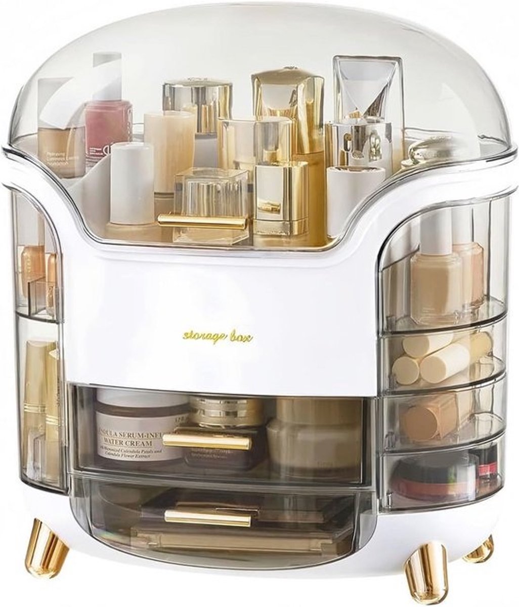 Transparante Make-up Organizer met Laden en Verstelbare Vakken