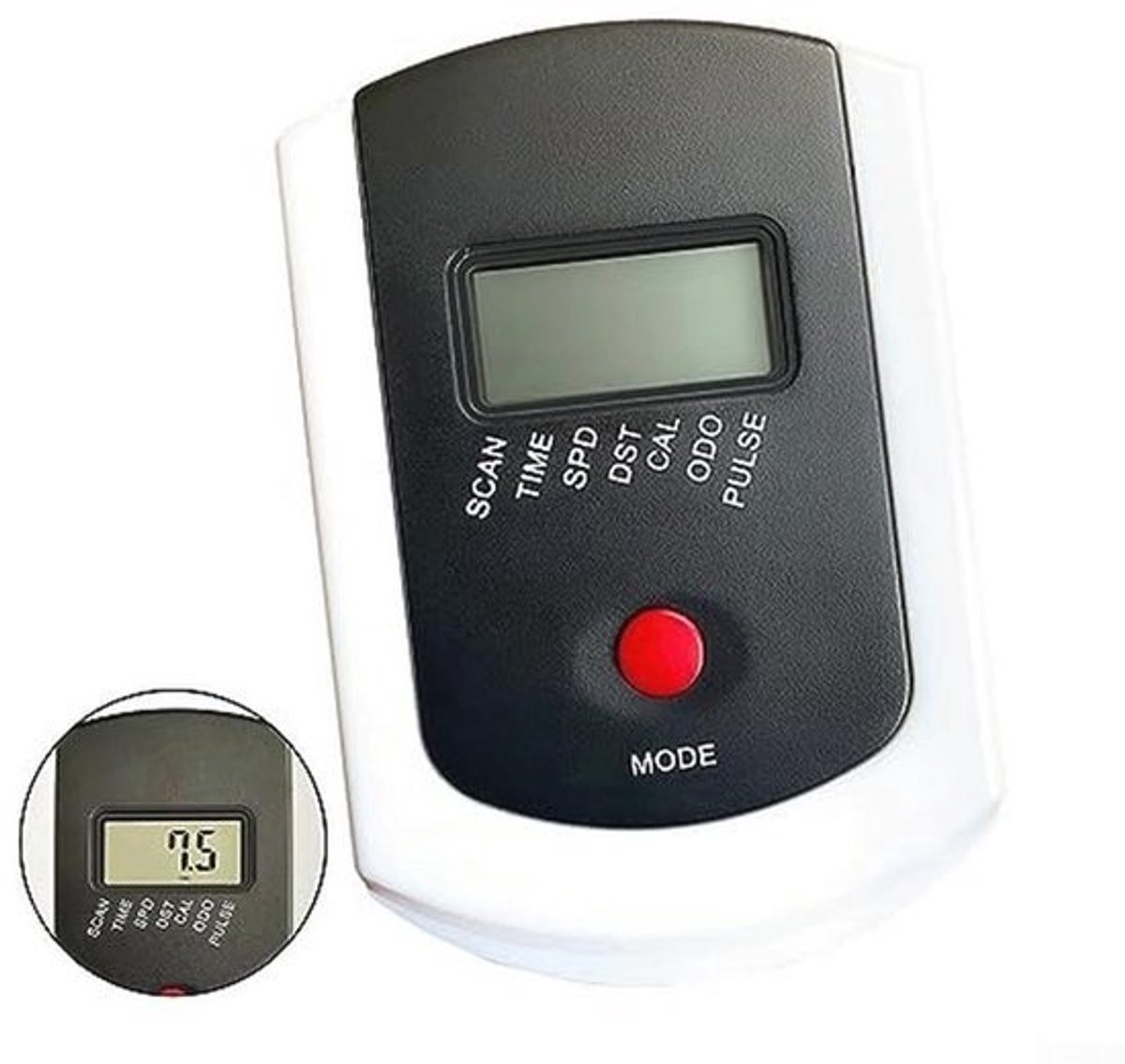 LCD-fietscomputer voor hometrainer met snelheid en hartslagsensor