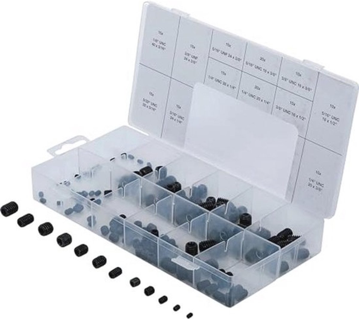 Assortiment Binnenzeskantbouten | Inchmaten | 160-dlg | Hoogwaardige Gereedschapset