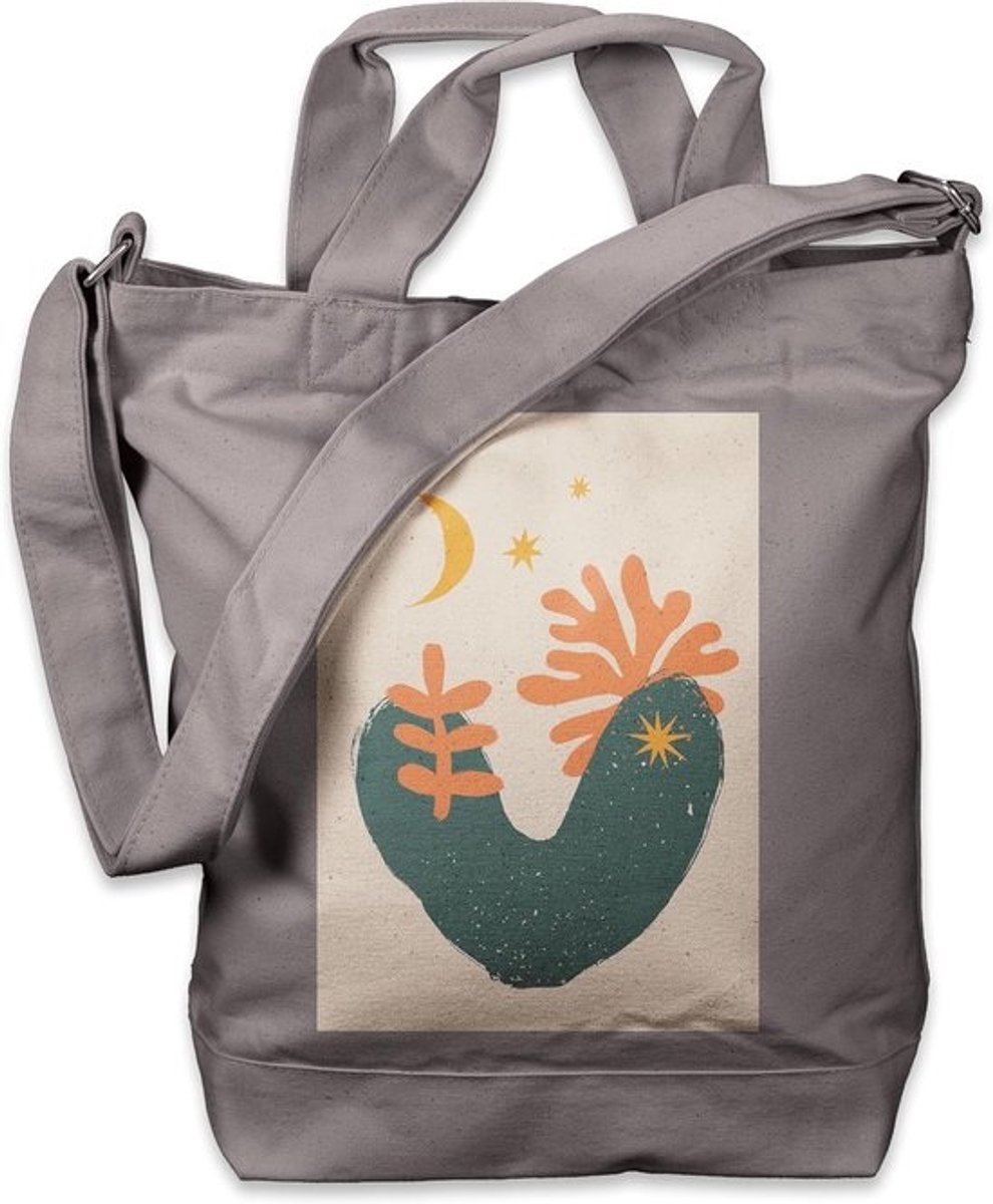 Canvas Boodschappentas - Draagtas Shopper - Dagelijks Gebruik - Extra Vak Binnenkant