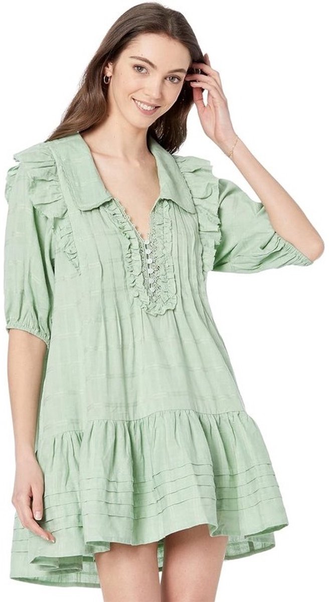 Mini Jurk - Casual Jurk - Dagelijks Gebruik - Kanten Details - 34 Inch Lengte