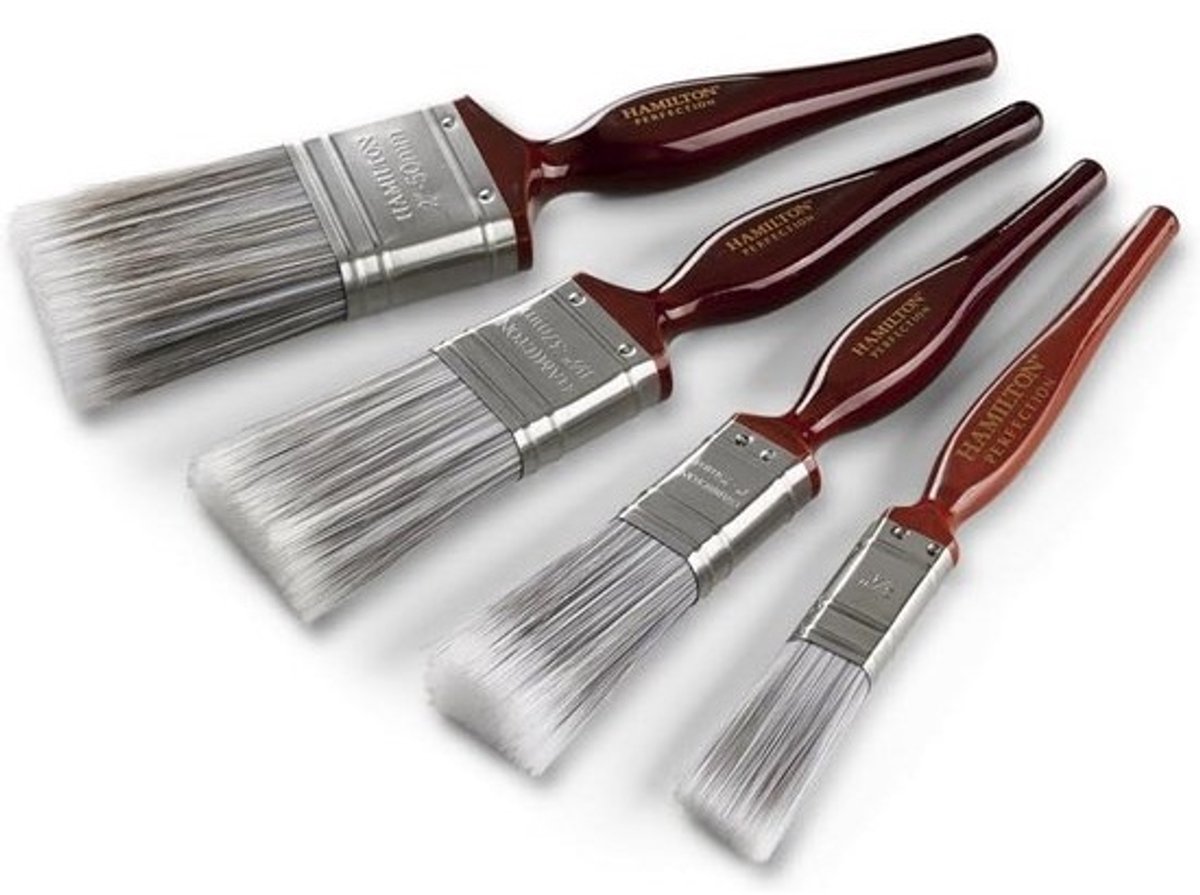 Verfkwast Set 4 Stuks - Maxstroke Filamenten voor Perfecte Afwerking