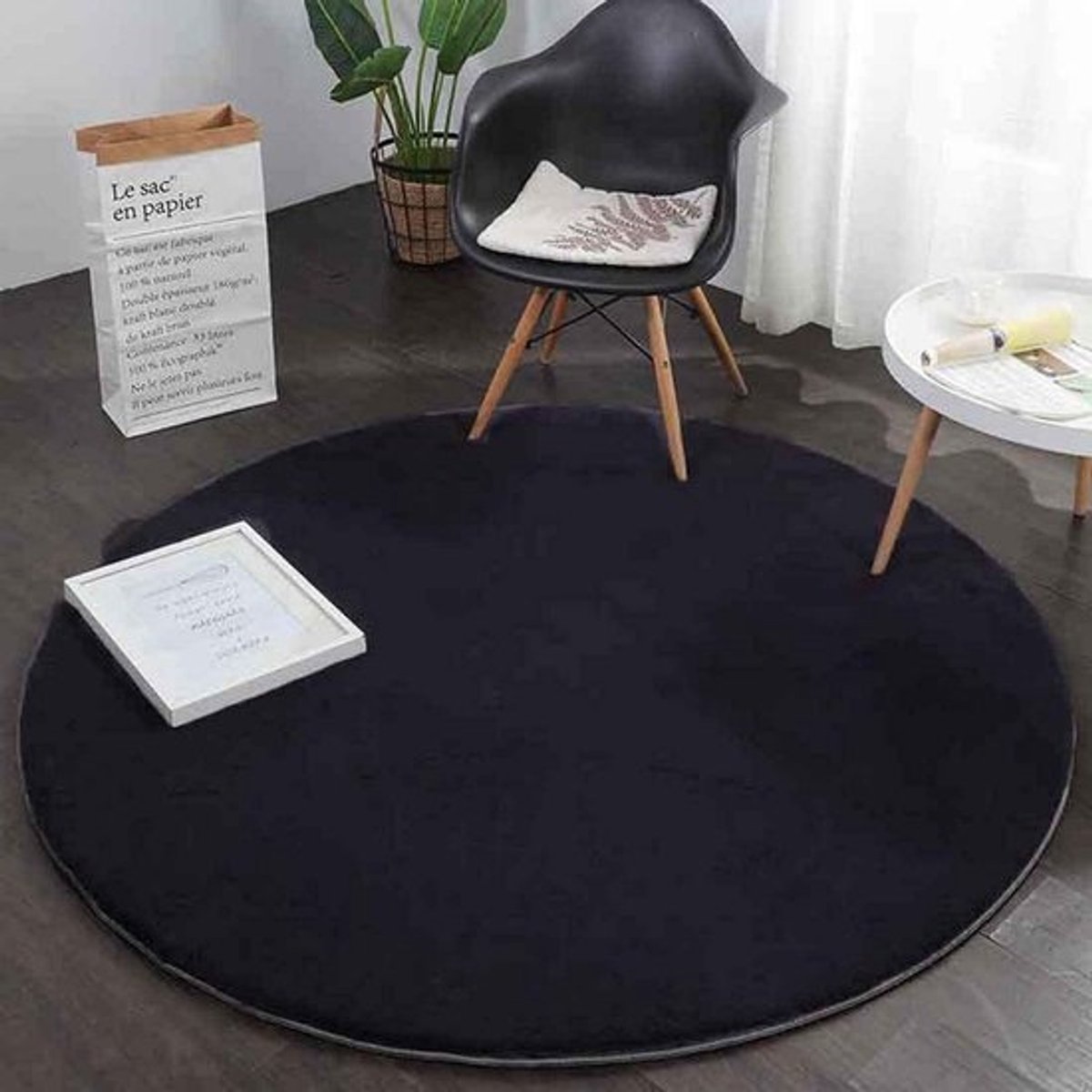 Ronde Zwarte Eettafel Ø 120 cm