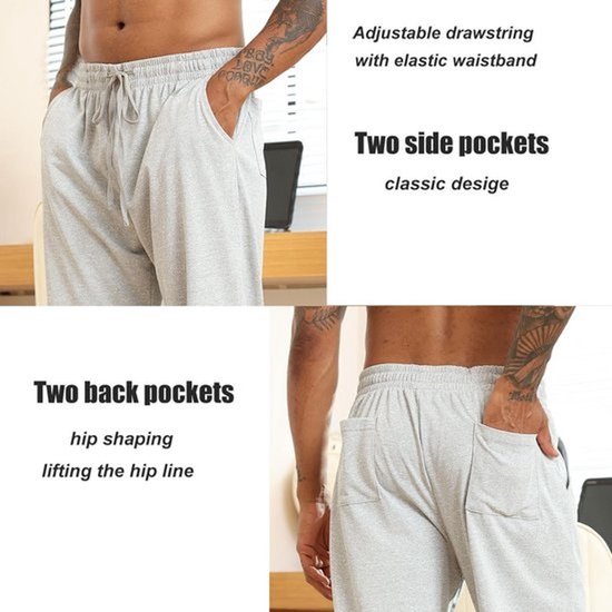 Comfortabele Heren Joggingbroek Ademend Trainingsbroek Lange Sweatbroek voor Sport en Yoga — afbeelding 3