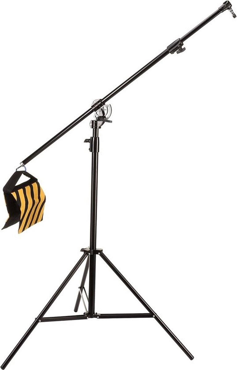 Verstelbaar Aluminium Lampstatief met Uitschuifbare Arm voor Studioverlichting