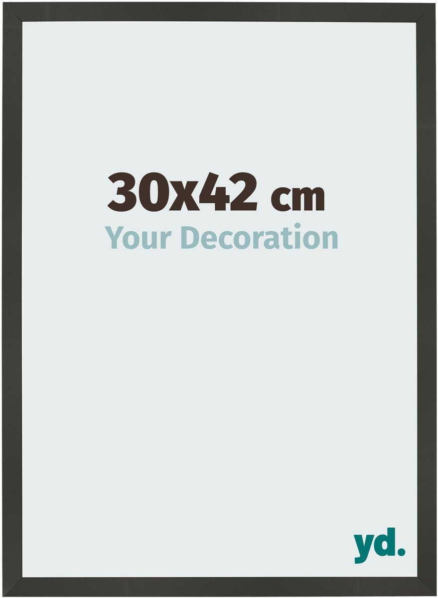 Your Decoration - Fotolijst 30x42 cm - MDF - Antraciet - Bologna