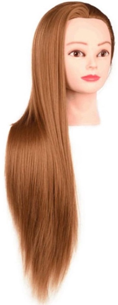 Trainingshoofd Mannequin met Lang Haar voor Kappers en Make-up Styling