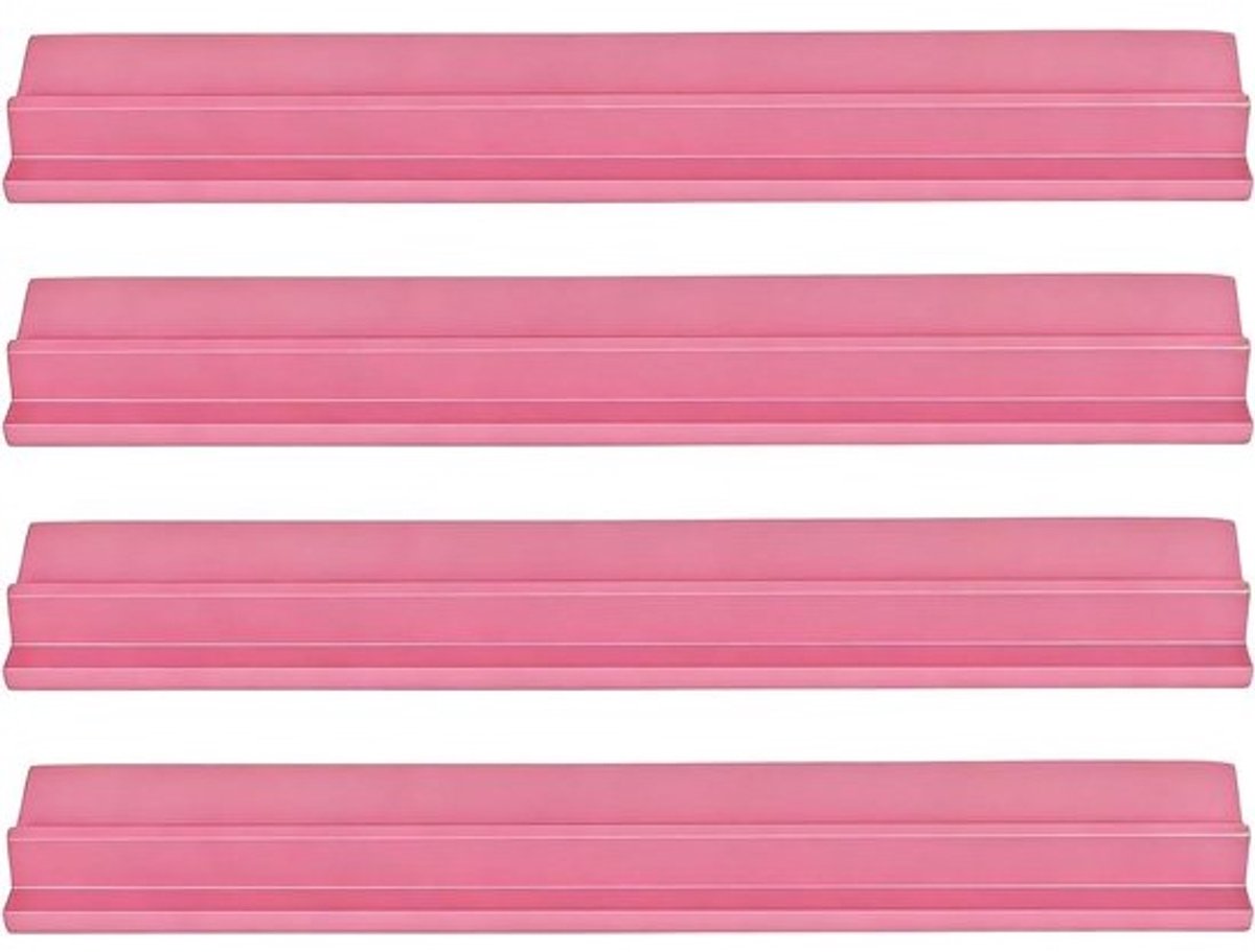 Mahjong Racks - Dominospelstandaards Tegelhouders - Gezellig Spelen - Stevig Houten Ontwerp - 405 cm - Roze
