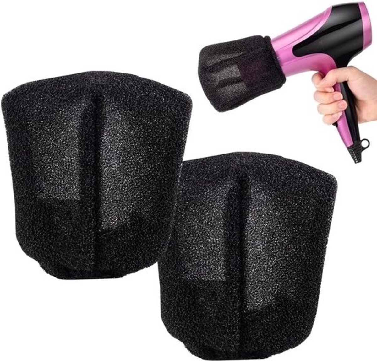 2x Universele Föhn Diffuser Spons - Opvouwbaar & Lichtgewicht voor Krullend Haar