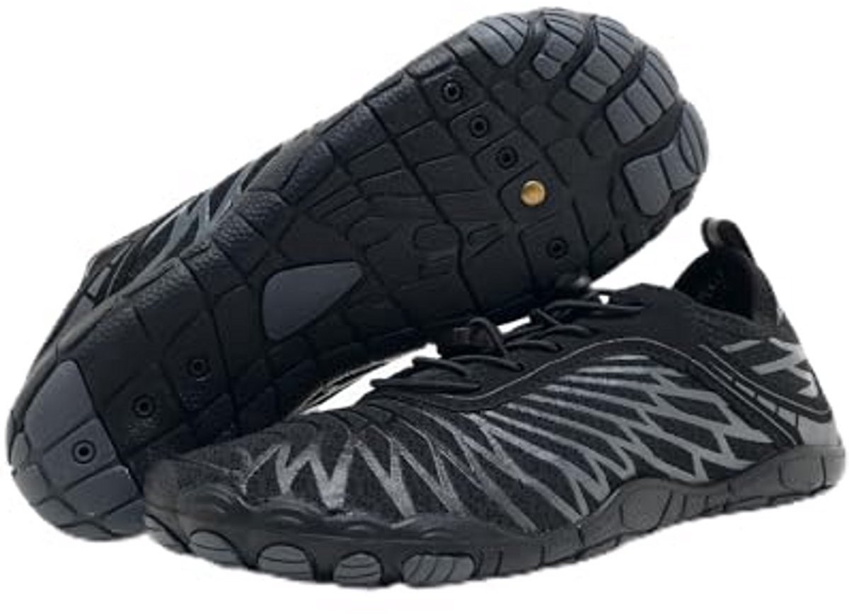 Casalora® Barefoot Schoenen Dames Waterschoenen Heren Barefoot Schoenen Wandelschoenen Snel Drogend Aquaschoenen Ademend Antislip Zacht Lichtgewicht Fitness Schoenen - Zwart 36-47 EU
