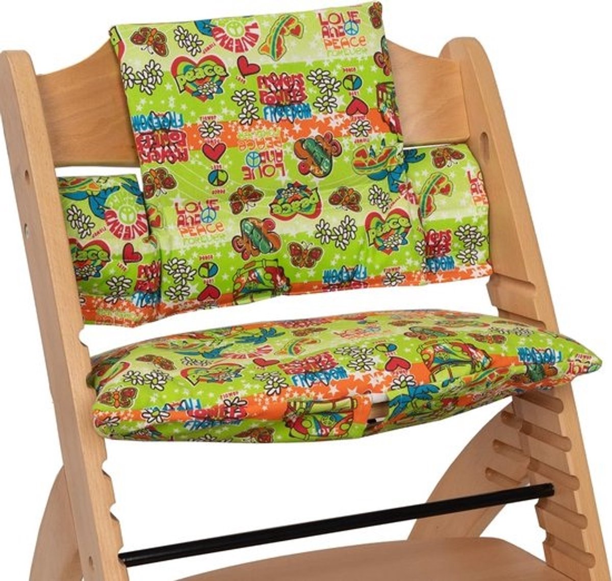 Kussensloop voor hoge kinderstoelen - Hippie Groen