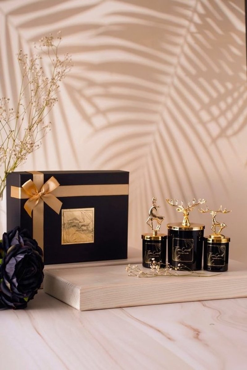 Geurkaarsen Gift Set voor Vrouwen - 3-delige Vanille Geurkaarsen in Elegante Verpakking