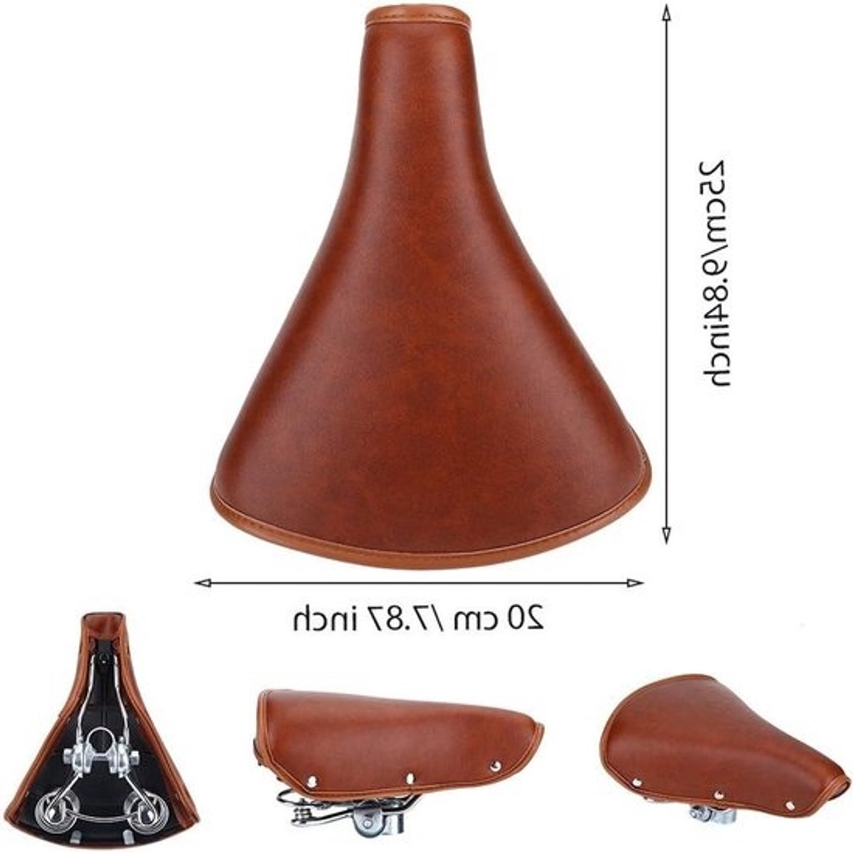 Comfortabel Bruin Fietszadel van PU-leer