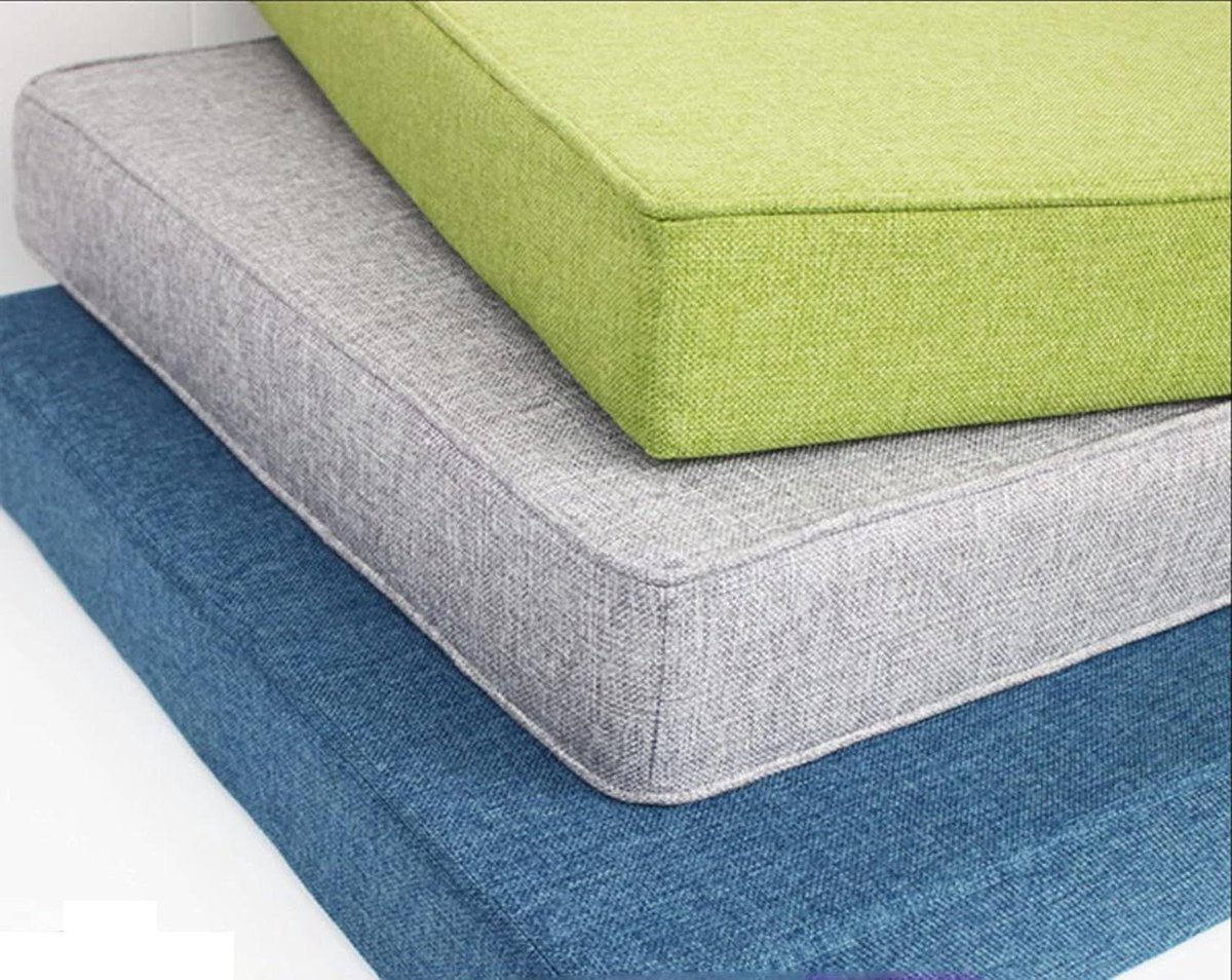 Bankkussen - Stoelkussen Zitkussen - Comfortabel Zitten - Antislip en Wasbaar - 180 x 30 x 5 cm - Plaid