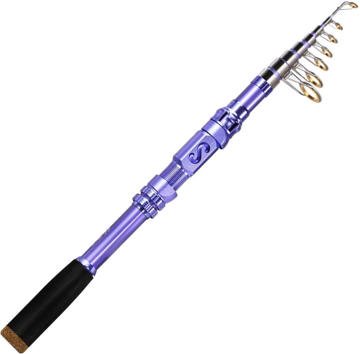 SnelShoppen - Telescopische Hengel 1,8/2,1/2,4/2,7/3,0m - Koolstofvezel Spinhengel - Draagbaar Visgerei voor Zout- en Zoetwatervissen - Ideaal voor Vr