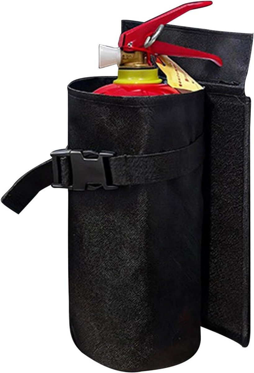 Brandblusser Bevestiging - Brandblusser Houder - Veiligheid Transport - Verstelbare Band - 29 cm - Zwart