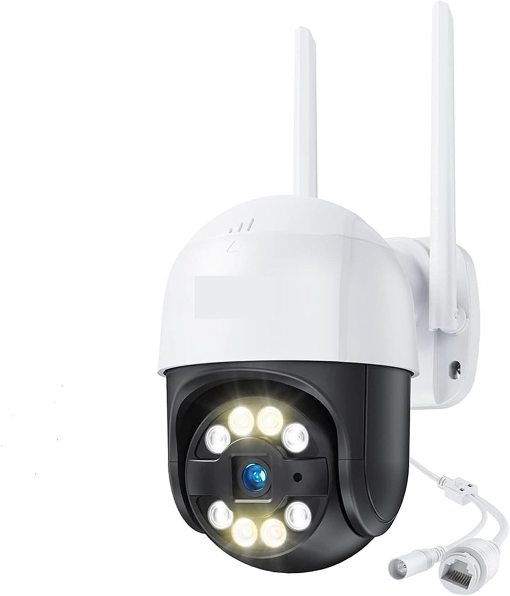 Beveiligingscamera Buiten - WIFI Camera - Huisbewaking - 3MP Kleuren Nachtzicht - 30 Meter - Zwart