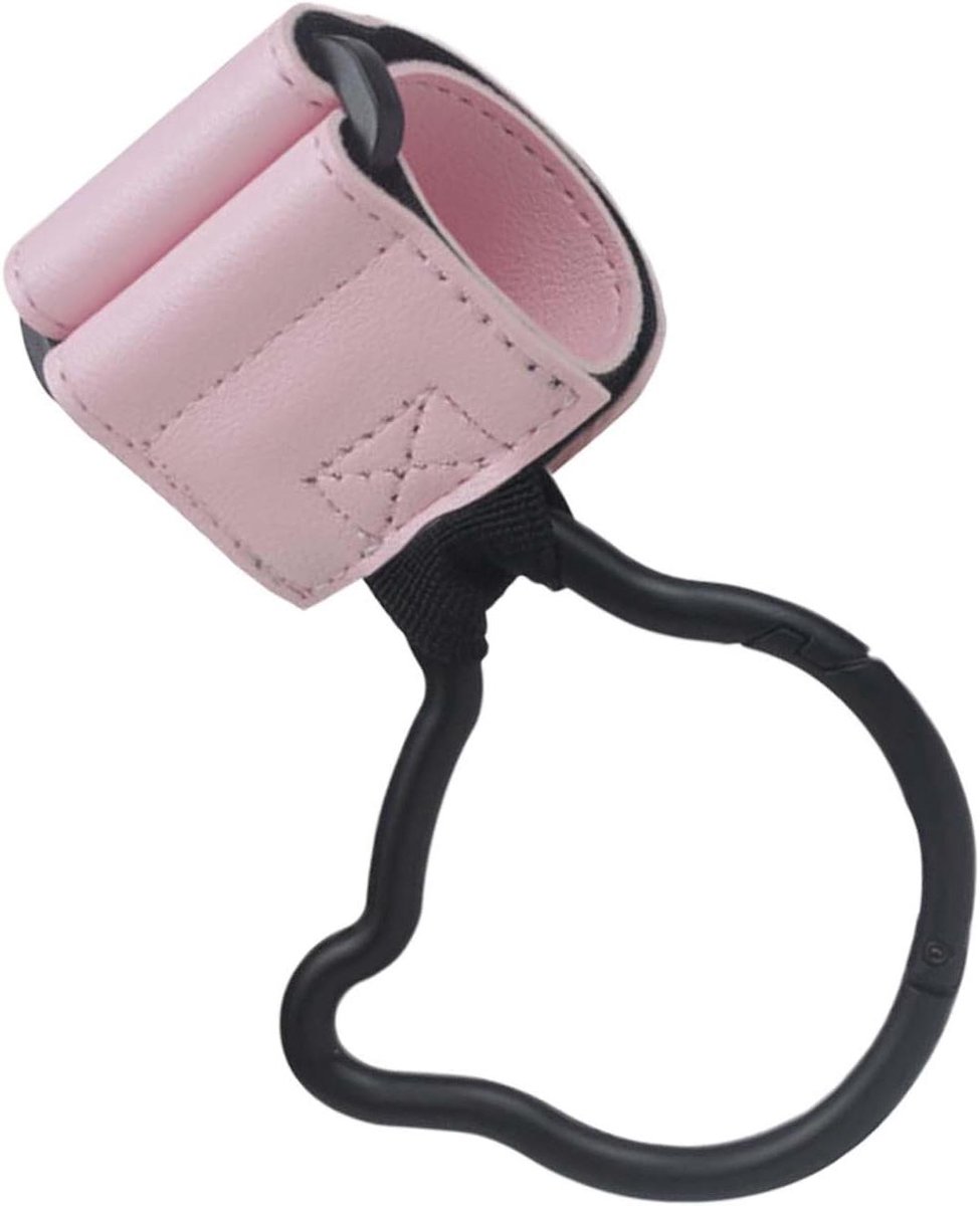 Kinderwagen Clips - Kinderwagen Haken - Baby Spullen Organiseren - Robuust Ontwerp - 20 x 14 x 3 cm - roze