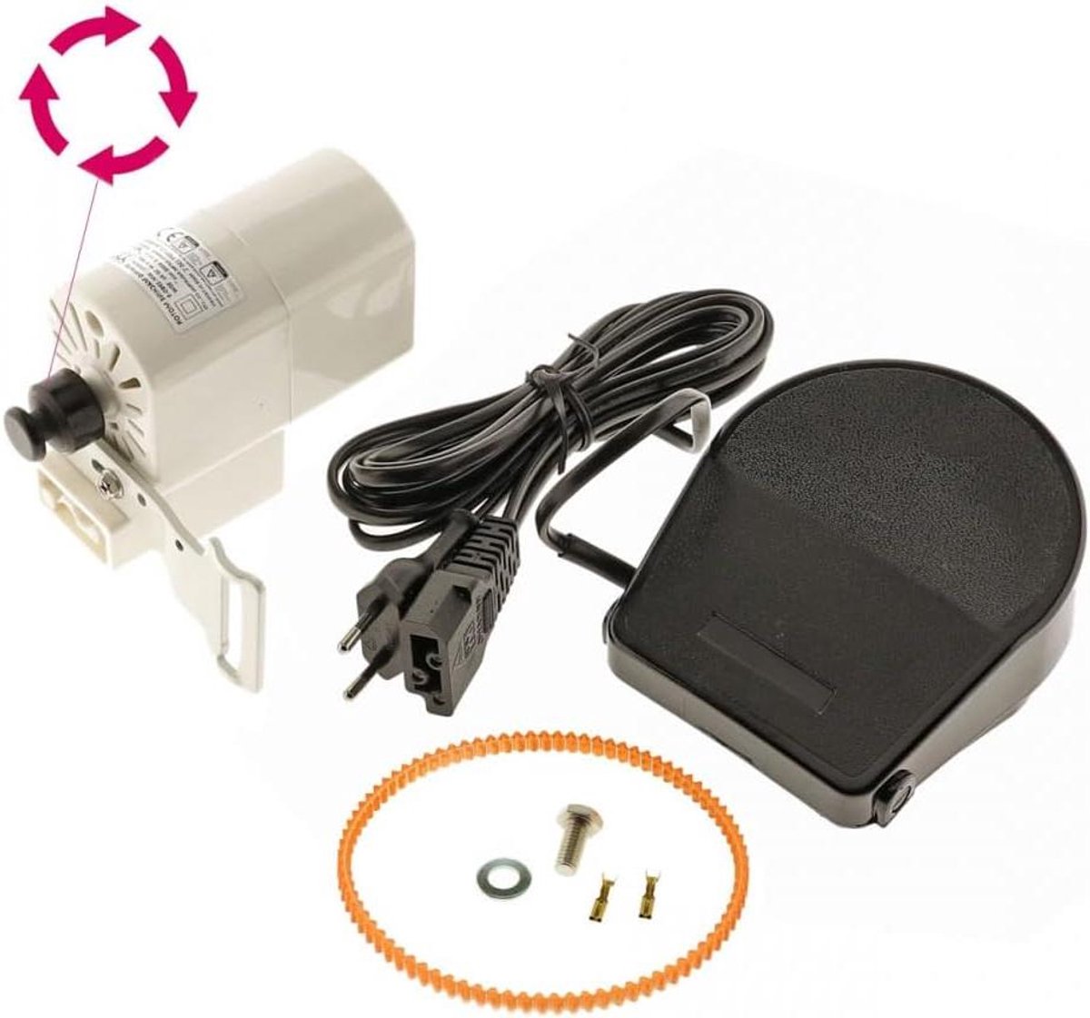 Naaimachine Motor Kit - Motor Pedaal Set - Naaien - Externe Montage - 120 W - Zwart