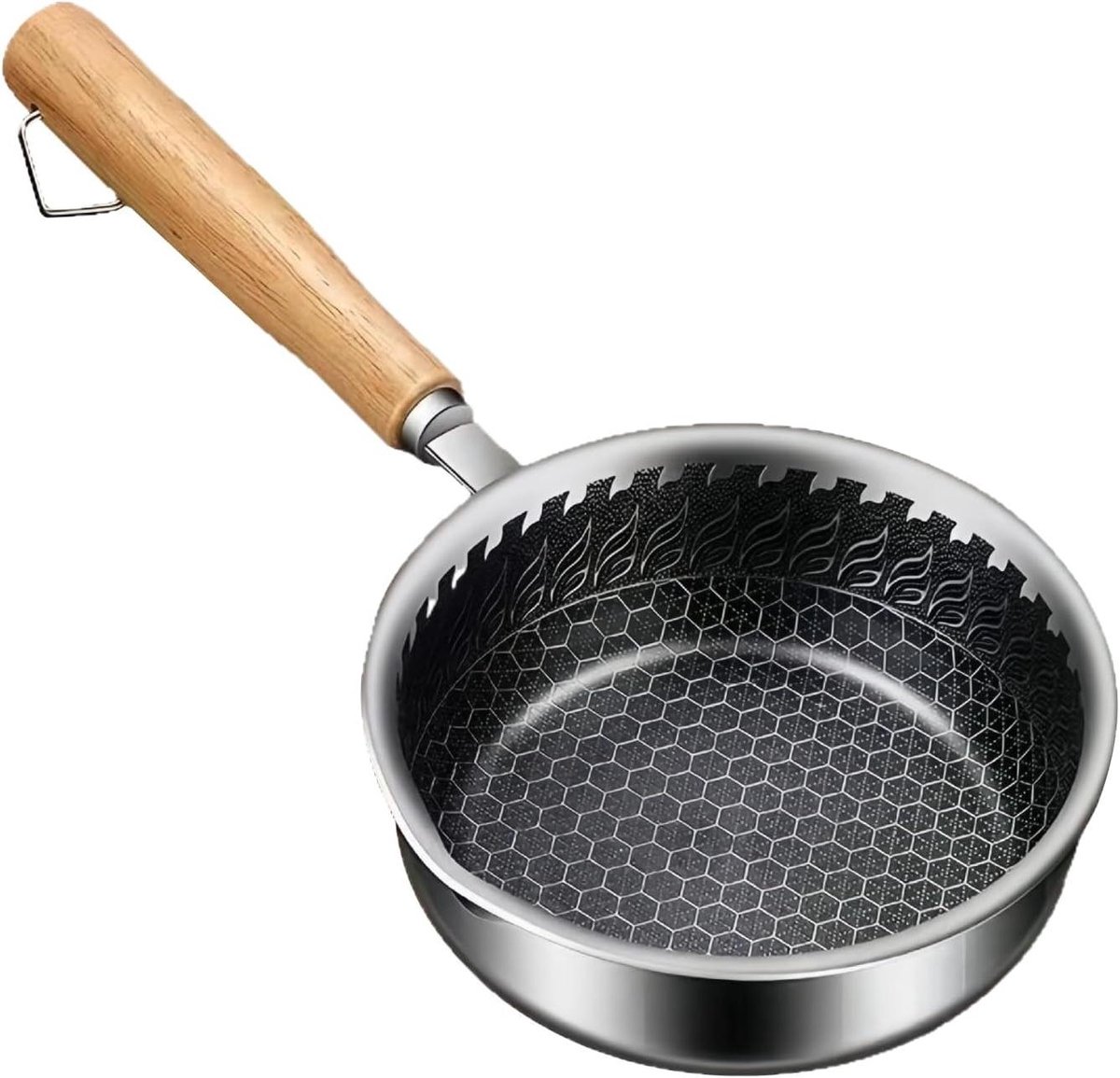 Koekenpan - Mini Pan - Kleine Gerechten - Hitteverdeling - 14 cm - Zilver