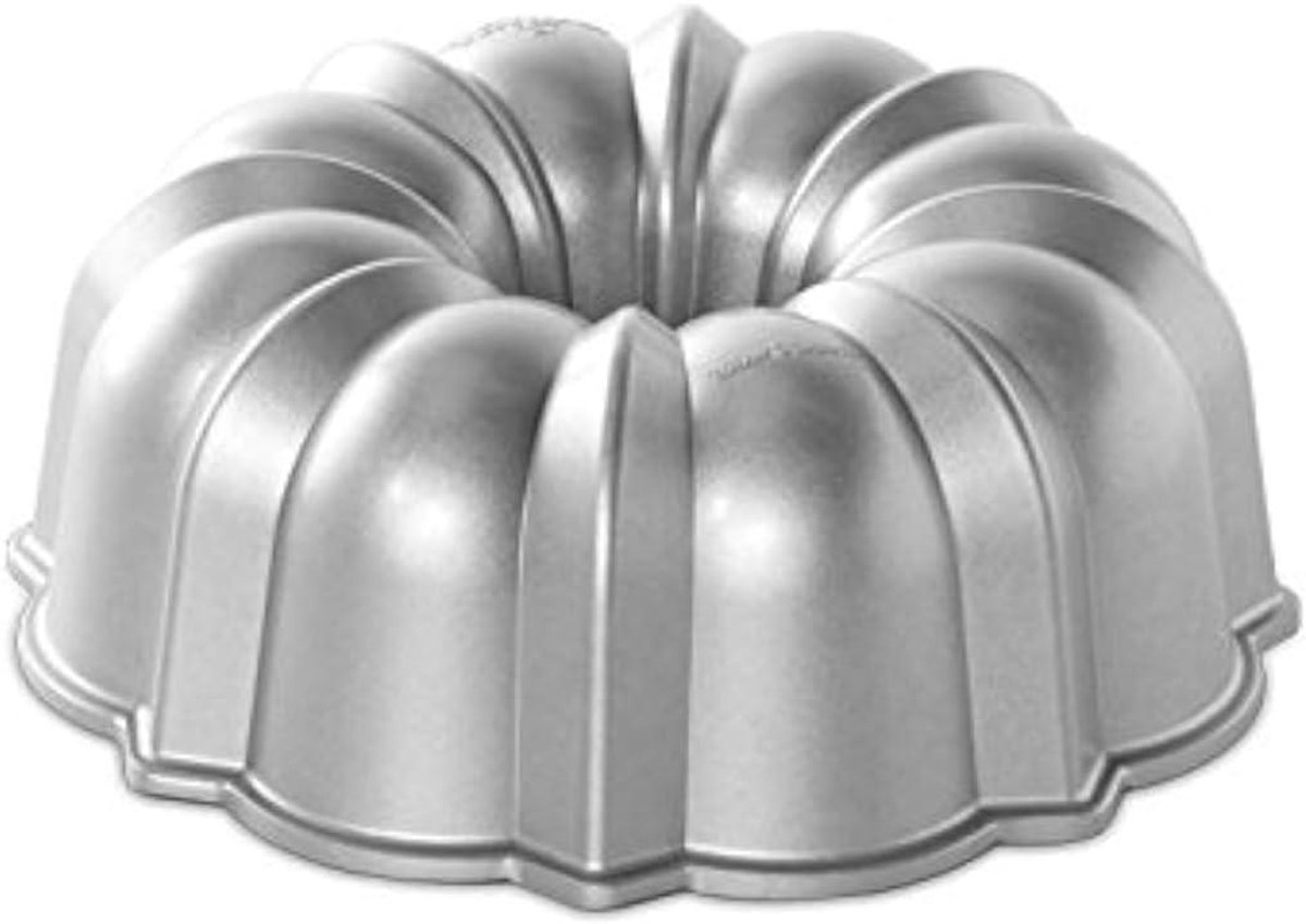 Tulbandvorm - Bundt pan - Taarten Bakken - Gegoten Aluminium - 12 Koppen - Grijs