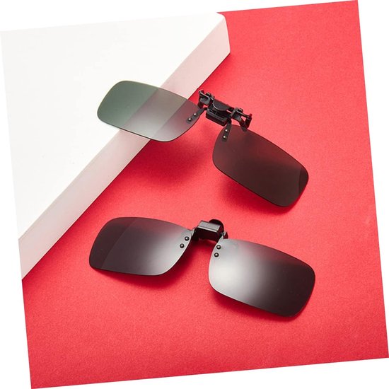 Gepolariseerde Zonnebril Clips - Clip-on Zonnebril - Veilig Rijden - Anti-Glare Bescherming - 13.2x3.8x2 cm - Koffie — afbeelding 2