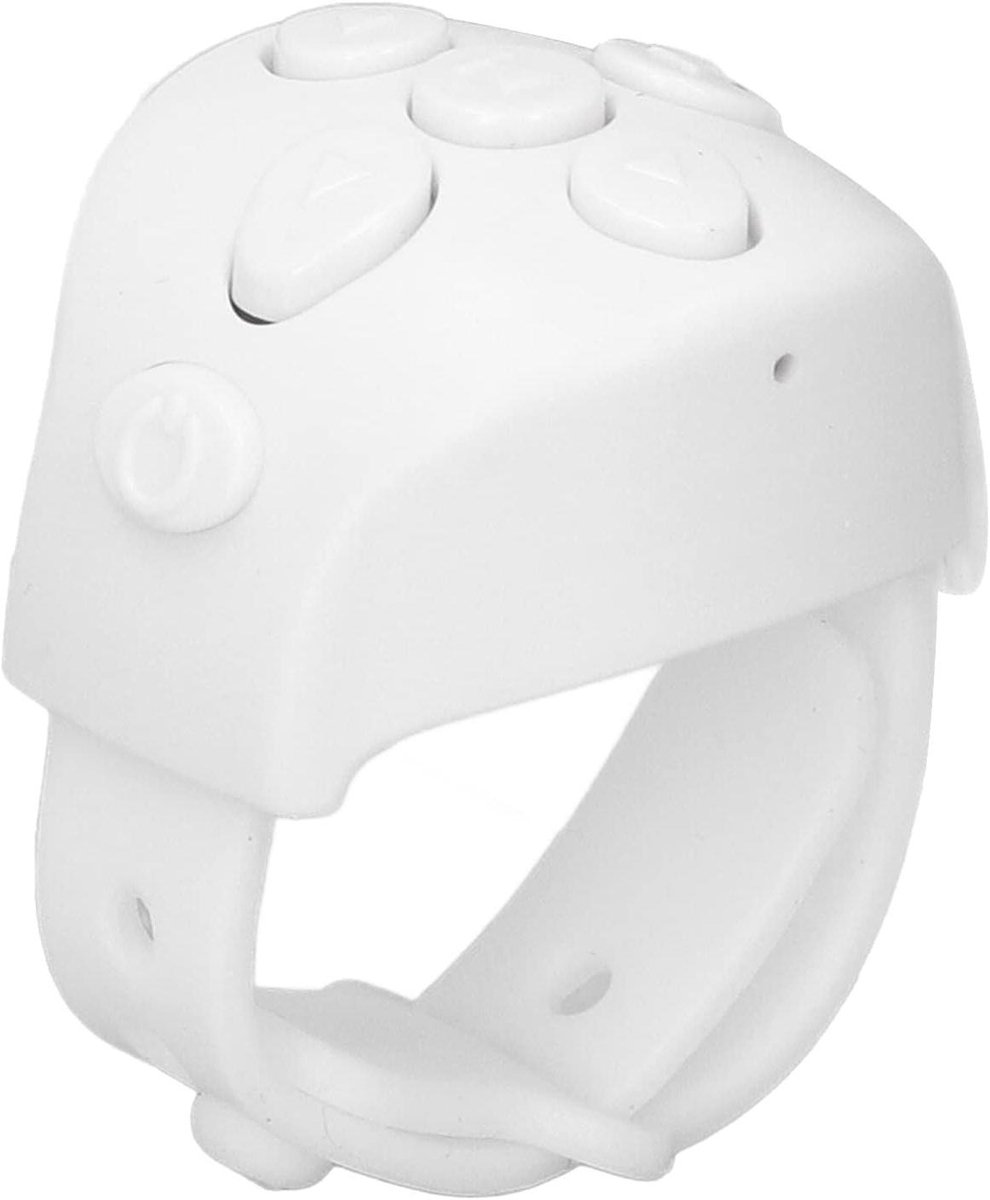 Bluetooth Ring Afstandsbediening - Pagina Turner Clicker - Video's Bekijken - Verstelbare Ring - 10 Meter Bereik - Wit
