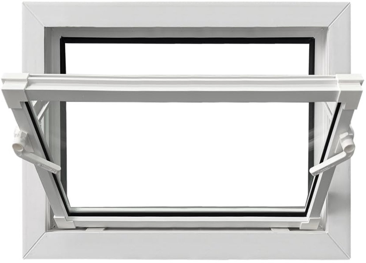 Dailygoods- Kantelraam 3-traps functie - PVC - Onderhoudsvrij - Ventilatieraam - Lichtgewicht - Corrosiebestendig - Verbeterde luchtcirculatie 60 x 40 cm