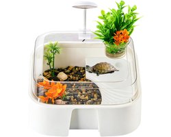Reptielen Habitat - Dierenverblijf Aquarium - Natuurlijke Omgeving - Krasbestendige Buitenkant - 30x26x16 cm - Transparant