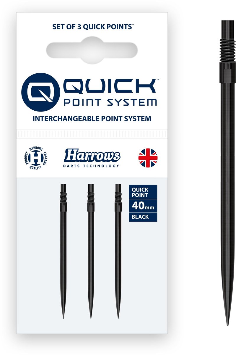 Dailygoods- Dartpunten Stalen Punt - Vervangende Dartpunten - Quick Point - 26/30/35/40/42 mm - Premium Staal - Uitzonderlijke Duurzaamheid - Darttips