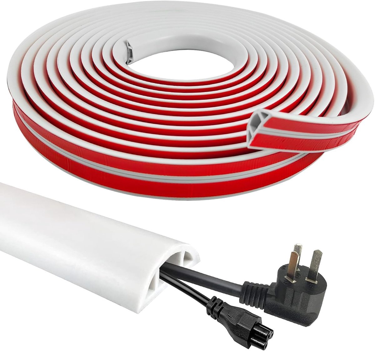 Dailygoods - 8 m Flexibele Kabelgoot - Zelfklevende Kabelbescherming voor Thuis en Kantoor