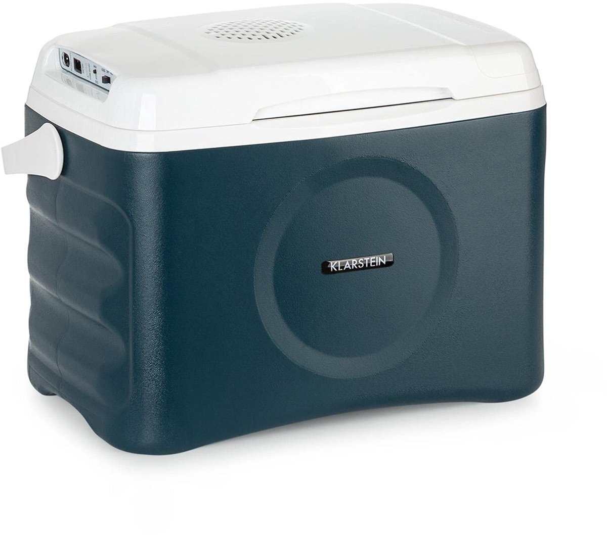 SnelShoppen - Draagbare Elektrische Koelbox 21L met 230V, 12V en USB Aansluiting - Koel- en Verwarmingsfunctie voor Camping, Auto, Vrachtwagen - Blauw
