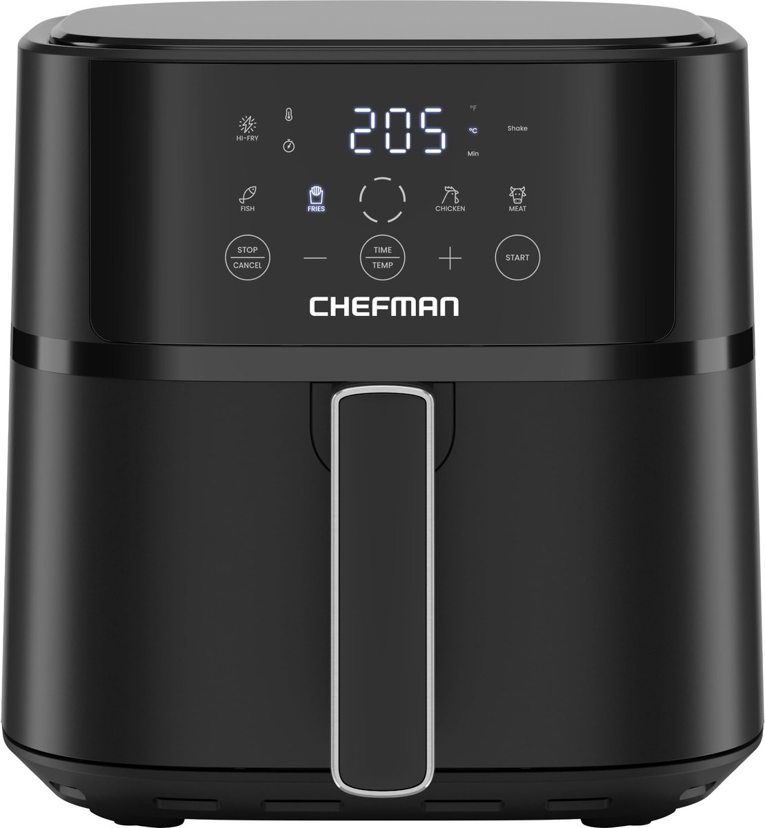 SnelShoppen - Heteluchtfriteuse 5,7 liter - Compacte heteluchtfriteuse met Hi-Fry-technologie, touch-controls, 4 voorinstellingen, antiaanbaklaag, vaa