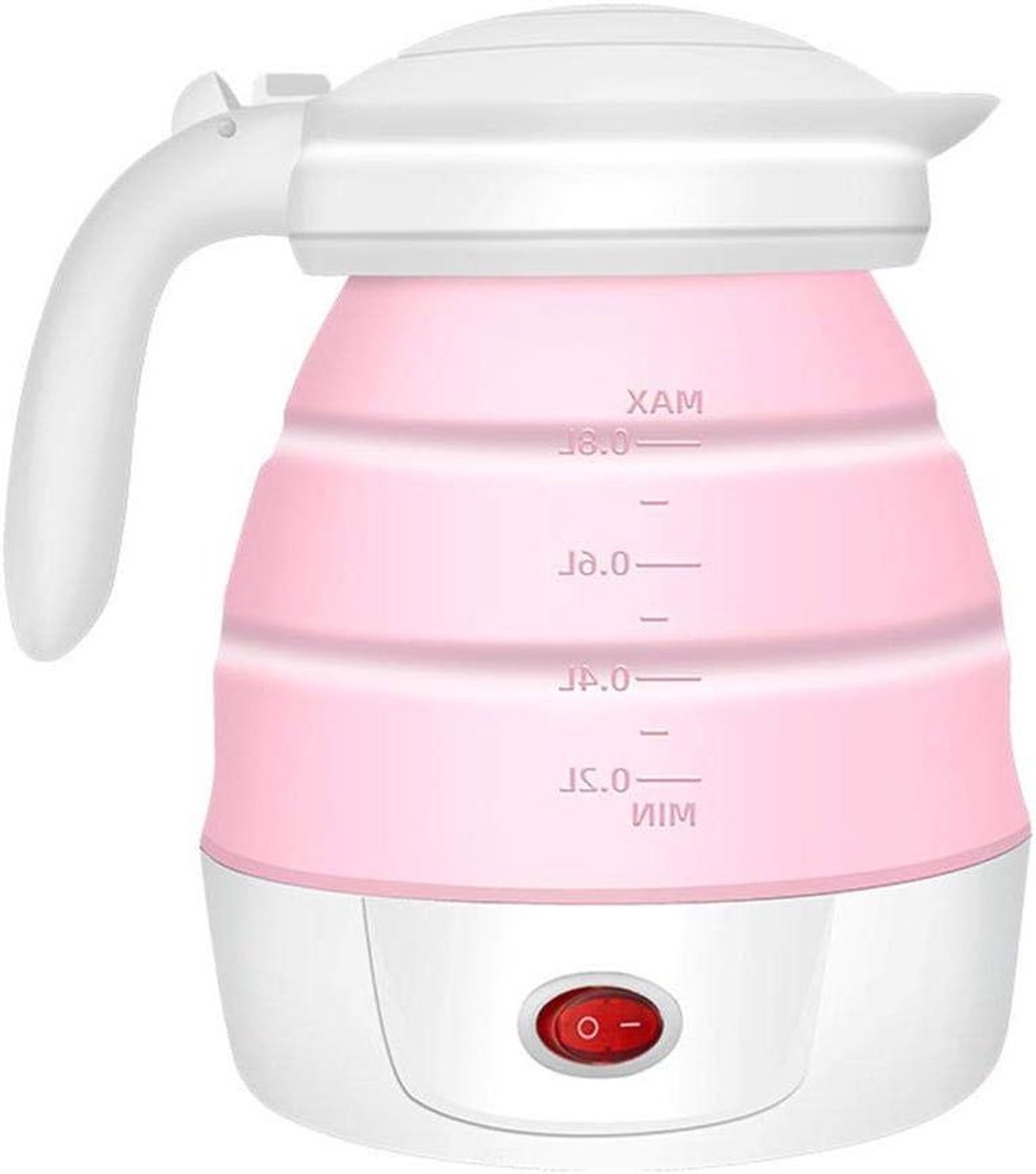 Opvouwbare Waterkoker - Reis Waterkoker Elektrisch - Snel Water Koken - Voedselveilig Siliconen - 1.0 Liter - Roze