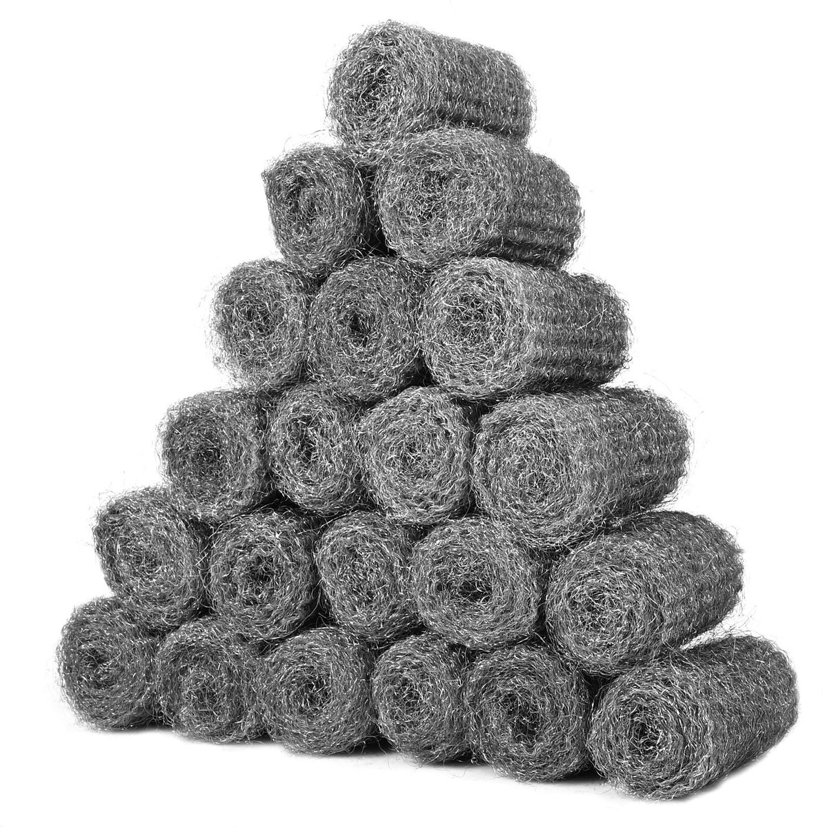 Dailygoods- Staaldraadwol 20 Stuks - Grof Schuurmiddel - Muurgatvulstof - Ongediertebestrijding - Slijtvast - Flexibel Schuurpapier - Schuurwol
