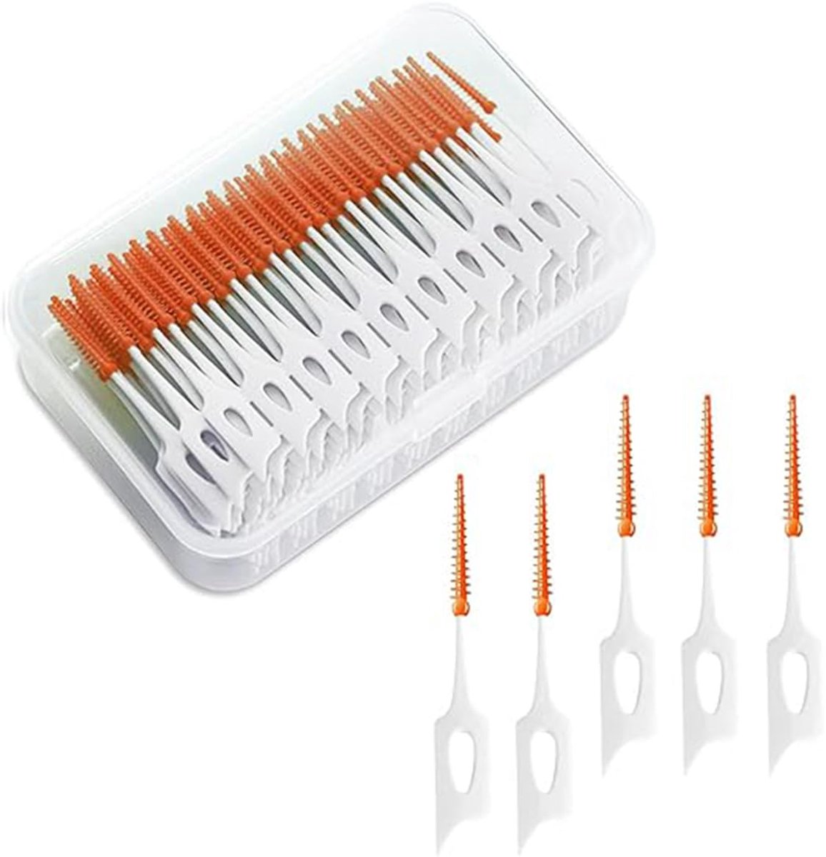 Dailygoods - 200 Stuks Slim Brush Interdentale Borstel - Zachte Siliconen Tandenstokers voor Tandreiniging