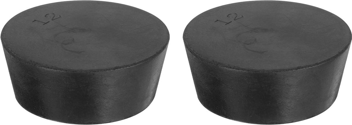 Dailygoods - QUARKZMAN Rubber Stoppen - Set van 2 Conische Stoppen voor Laboratoriumgebruik