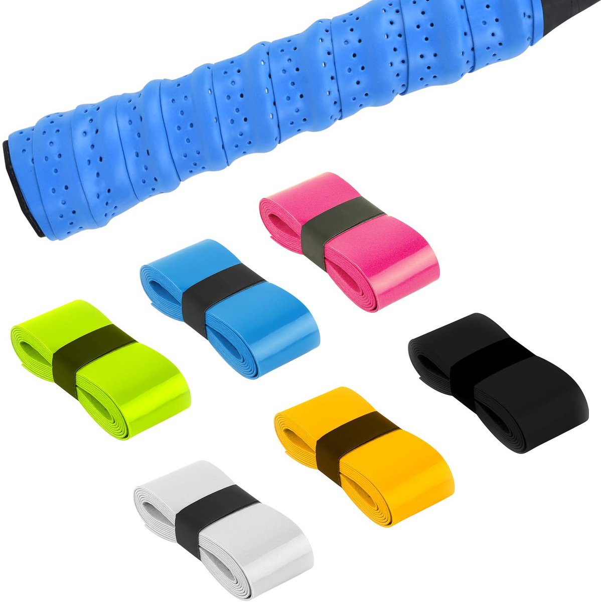 Dailygoods - 6 Stuks Grip Bands voor Tennisrackets - Antislip Overgrip