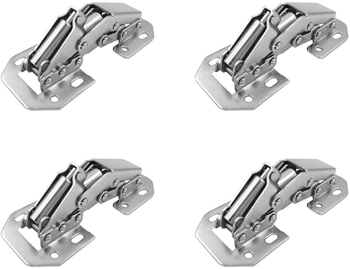 Dailygoods - Zachte Sluiting Schroef Scharnier 4 Inch met Veer voor Keukenkast - 4 Stuks