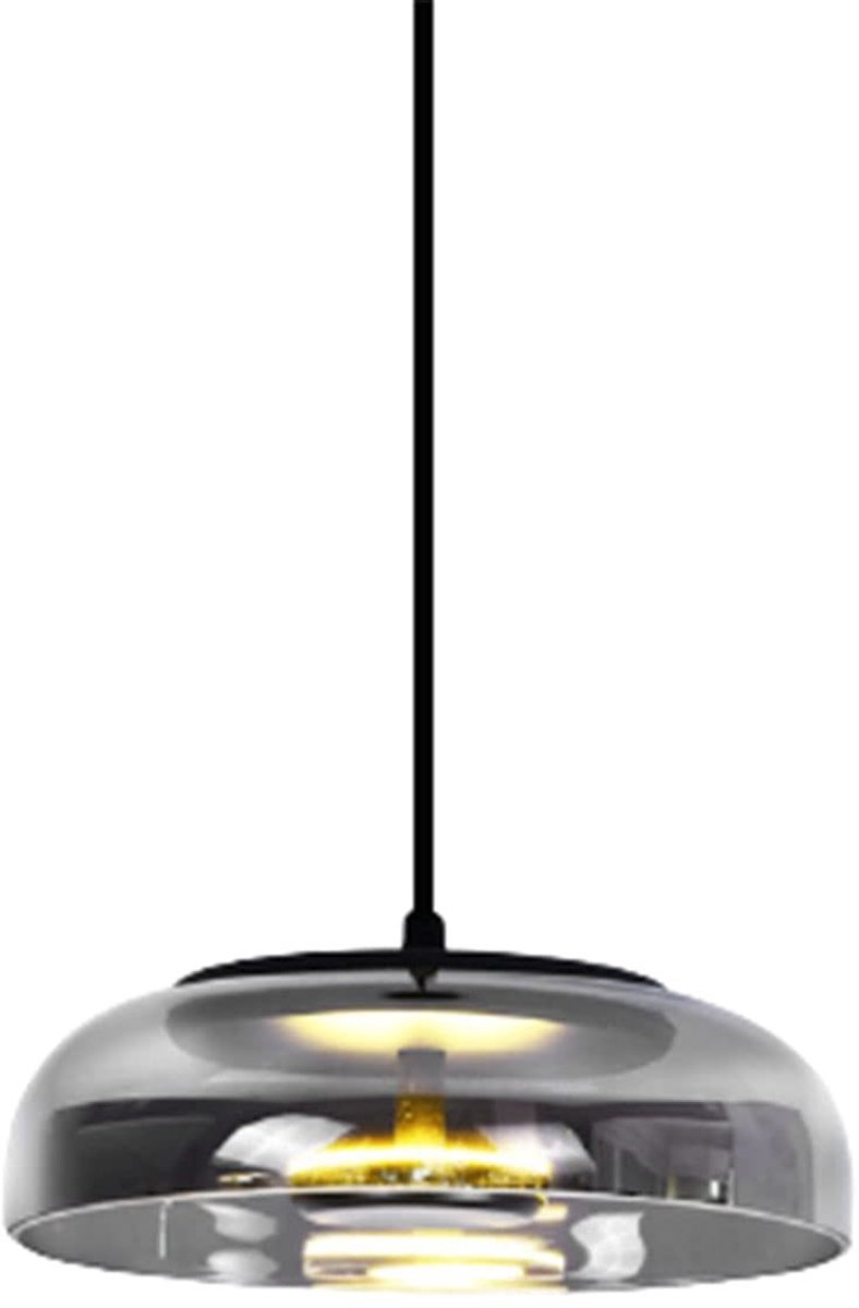 Dailygoods- Hanglamp Glazen Kroonluchter - Plafondlamp - Verstelbaar - 1 Lichtbron - Noordse Stijl - Diameter 23cm